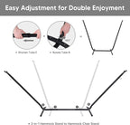 SUNCREAT 2-in-1 Convertible Portable Double Hammock with Stand Included, Outdoor Hammock and Stand, Patent Pending, Sea Blue