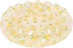 29 Inch Inflatable Swimming Pool, PVC Portable Blow Up Ball Play Pit Pool for Kid Indoor Outdoor Backyard (Transparent Lemon)