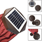 EliteShade USA 10-Year-Non-Fading Solar 9ft Market Umbrella with 80 LED Lights Patio Umbrellas Outdoor Table Umbrella with Ventilation, Burgundy