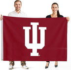 Indiana Hoosiers College Sports Printed Flag - NCAA Licensed - Nylon - School Banner (Red) (5' x 8')