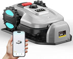 Robot Lawn Mower with App Control – Adjustable Cutting Height, Auto-Charging, Obstacle Detection & Smart Scheduling – Ideal for Lawns up to 1/8 Acre