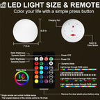 LED Glowing Ball Light, 8-in RGB Color Changing LED Orb Night Light Mood Lamp for Kid, 16 Colors 4 Lighting Modes & 8 Brightness Sphere Lamp w/Remote, Rechargeable Outdoor Globe Lights for Home Patio