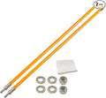 Snow Plow Blade Markers Guides Kit Orange 24''Steel Wire Structure 304 Stainless Steel Vertical Stud Mount Joint Never Break Never Rust High Visibility Fit for Boss Western plows and More