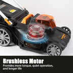 Cordless 21-Inch Brushless Push Lawn Mower 60V Max with Battery & Fast Charger