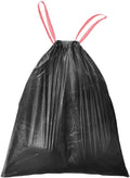 8 Gallon Trash Bags, Drawstring Garbage Bags, 1.32Mil Thickness, 55 * 70cm, 9.9g/pcs, Pack of 34, Unscented, Black