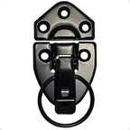 trust4care 3-Pack Hasp and Staple Lock for Steam Room Sauna Spa Wood Wall Panels - Repair Replacement Sauna Accessories, Rust-Resistant Durable Zinc Plated Security Buckle Latch Clamps (Black)