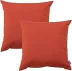 Outdoor/Indoor Throw Pillows, Pack of 2 Waterproof Decorative Throw Pillows with Inserts, 18”x18” Square Pillows for Bed, Couch, Sofa and Patio Furniture
