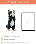 Cat Garden Outdoor Decor Statues – Cute Painting Black Cat Resin Tabby Sculpture Art, Funny Animal Statues Sculptures Decorations for Patio Lawn Yard Gift, Indoor Outdoor Home Decoration