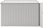 4×8 FT Outdoor Metal Storage Shed,Heavy-Duty Lean to Storage Shed with Lockable Single Side Hinge Door,Waterproof Metal Storage Tool House W/Sloping Roof,Air Vent&Protect Film,for Backyard,White