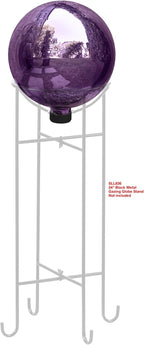 Alpine Corporation 10" Diameter Indoor Outdoor Glass Gazing Globe Garden Decor, Purple