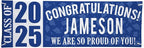 Let's Make Memories Personalized Graduation Banner Class of 2025 - Graduation Party Decorations - Congratulations Banner - Indoor/Outdoor Vinyl - Best in Class - Blue - 6 ft.