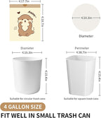 VOK 4 Gallon Trash Bags with Otters Printed, Drawstring Small Garbage Bags, Tear-Resistant & Odor-Control Bathroom/Kitchen Trash Can Liners, Bathroom Trash Bags with Secure Tie, 110 Counts