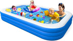 Inflatable Swimming Pool, Blow up Pools, Above Ground Swimming Pool for Family, 103 x 69 x 24 inch Full-Sized Inflatable Pool for Kids for Outdoors, Backyard
