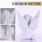 orenm 2 Pack Resin Cherubs White Angel Statue Figurine, Garden Sleeping Cherub Statue Sculpture Indoor Outdoor Home Decoration, Cute Adorable Angle Sculpture Memorial Statue(4" Height) (White)