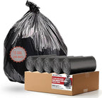 13 Gallon Trash Bags, 250 Count Black Tall Kitchen Garbage bags, Multi-purpose Trash Can Bin Liners for Bathroom, Office, Industrial, Commercial, Janitorial, Municipal, Recycling