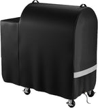 Hisencn Grill Cover for Recteq RT-590, Recteq Deck Boss 590 Wood Pellet Smoker Grill, Heavy Duty Waterproof Grill Cover with Reflective Strips, Moisture Proof Vents and Drawstring, Outdoor BBQ