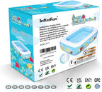 Kiddie Pool, 47"×35"×13" Inflatable Pool with Inflatable Soft Floor, Cool Summer Swimming Pool for Kids and Family, Blow Up Pool for Backyard, Garden, Indoor, or Outdoor