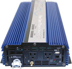 AIMS Power 3000 Watt / 6000 Watt Peak Pure Sine Power Inverter 12 Volt DC to 120 Volt AC ETL Listed with Remote
