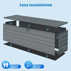 260 Gallon Outdoor Storage Box Waterproof, Extra Large Metal Deck Box and Patio Cushion Box for Storing Gardening Tools, Pool Supplies