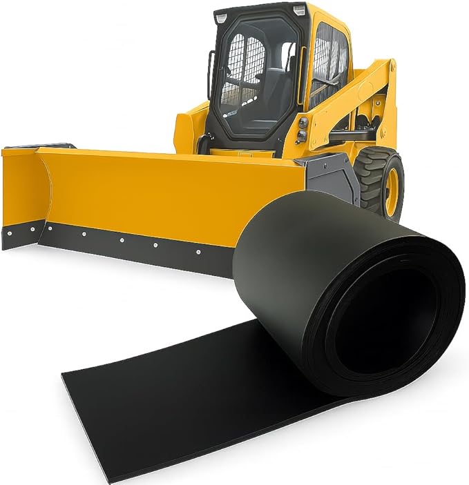 SIMOND STORE - Snow Plow Rubber Cutting Edge – Heavy Duty 96" x 6" x 1" Snow Plow Deflector Smooth & Surface-Safe Snow Clearing - Fit for ATV, Tractors, Skid Steers & UTVs Snow Pusher Cutting Edge