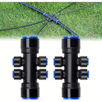 190.2FT Drip Irrigation System for Garden with 32 Nozzles & Emitters, Garden Watering System with 1/2" & 1/4" Tube and Barbed Fittings - Adjustable Sprinklers Kit for Greenhouse, Lawn, Raised Bed