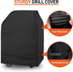 Arcedo Small Grill Cover for Outdoor Grill 32 Inch, Heavy Duty Waterproof 2 Burner Gas BBQ Cover Compatible with Weber Spirit Charbroil Nexgrill with Collapsed Side Tables