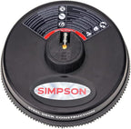 Simpson Cleaning 80165 Universal 15" Steel Pressure Washer Surface Cleaner for Cold Water Machines, 1/4" Quick Connection, Recommended Min 2200 PSI up to Max of 3700 PSI, Black