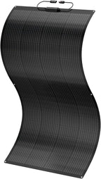 BougeRV Arch 200 Watts Fiberglass Flexible Solar Panel, Portable Bendable 12 Volts 10BB Mono Cell for RV Camping Home Boat Marine Curve Surface Black