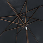 EliteShade USA 10-Year-Non-Fading 9Ft Market Umbrella Patio Umbrella Outdoor Table Umbrella with Ventilation, Black