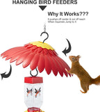 Bird Feeder Rain Cover Red Dome Baffle for Hummingbird Weather Guard Protective Feeders from Rain and Sun Built-in Moat 11inch Dceor Backyard
