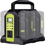 350W Power Inverter for Ryobi 40V Li-ion Battery, OP401 4-Port 40V to 120V Pure Sine Wave Inverter with LED Light, 3 USB-A Port, 1 USB-C Port, 1 DC Port, Power Station for Camping Emergency(Tool Only)