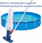 Upgraded Swimming Pool Spa Jet Vacuum Cleaner with Brush & 56" Pole,for Above Ground/Inflatable Pool,Hot Tub,Pond, Spa, Lake and Fountain