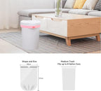 5 Gallon Trash Bags Drawstring, Pack of 42, Small Garbage Bags, 50x61cm, 8g/pcs, Unscented, White