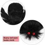 Halloween Giant Spider, 3.0FT Large Foldable Spider Fake Hairy Spider Scary Decorations Halloween Spider Outdoor Yard