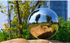 8 inch Diameter Gazing Ball,Silver Stainless Steel Polished Reflective Smooth Garden Sphere Globe Mirror,Colorful and Shiny Addition to Any Garden or Home