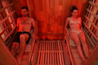 Fully Customize Barrel Sauna 4-8 Person, Hybrid Heating Option, Canadian Red Cedar, Glass Window Option, Scenic Porch, Wood Burning Stove,Harvia Heaters, Infrared Sauna,Red Light Therapy Device
