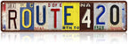 Vintage ROUTE 420 Wall Decor Street Signs Bar Garage Metal Tin Signs 16 x 4 Inches