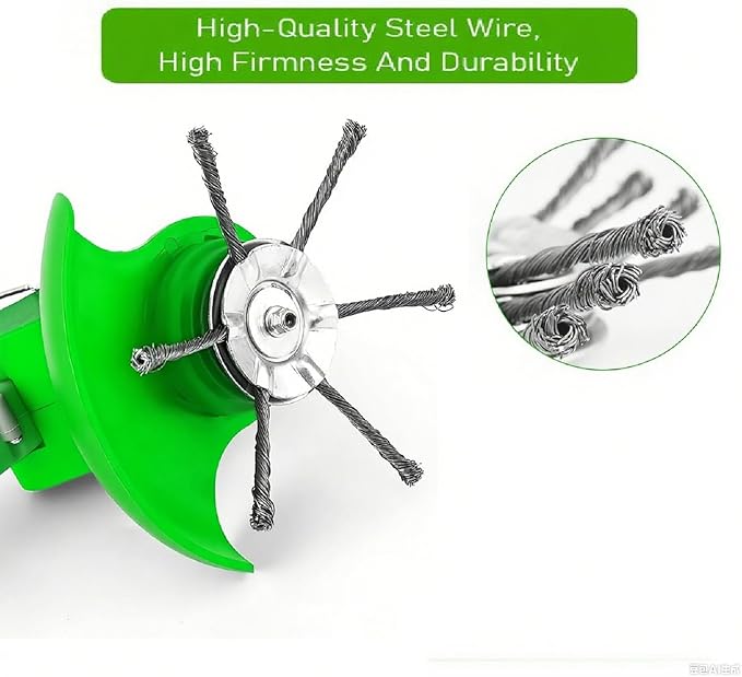 3 Pcs Steel Wire Grass Trimmer Head, String Trimmer Replacement Head, 6 Inches Universal Steel Wire Weed Trimmer Head for Electric Battery Powered Cordless String Trimmer (3, Silver)