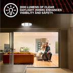 Sylvania 15W Security LED Light, Hardwired, 2000 LMS, Wet Rated, 5000K, Daylight - 1 Pack (66477)