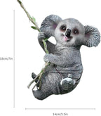 Outdoor Koala Resin Hanging - Rope Decor Statue, Animal Suspended Ornament, Ideal for Outdoor Patio, Lawn & Courtyard Decoration, Housewarming Gift for Friends