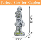 12.5” Solar Angel Fairy Night Garden Light Statue, Outdoor Lawn Decor, LED Yard Art, Patio Accent, Landscape Path Light, Waterproof, Unique Gift, Solar Powered Statue, Enchanting Sculpture
