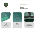 Gardenpal 2-pack Yard Waste Bags for Collecting Leaves, PE Gardening Bags, Lawn and Leaf Bags, Large Yard Dustpan-Type Garden Bag, Reuseable Garden Waste Container, 53 Gallon Per Bag