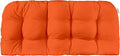 RSH DECOR Tufted Wicker Loveseat Cushion | Indoor/Outdoor All Weather Sunbrella Fabric | Reversible | 41" W x 19" D | Canvas Melon