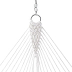 Original Pawleys Island Large White DuraCord Rope Hammock – 13 ft. x 55 in., 2-Person, 450 lb Capacity, Oak Spreader Bar, Zinc-Plated Hardware, Handcrafted in The USA