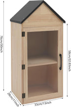 Outdoor Library Book Box - 2-Tier Literature Exchange Box Outdoor Book Storage Little Wood Cabinet with Shelf for DIY, Neighborhoods Community and Schools Sharing Books, Literature (Style 1)