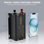 WZRELB 300W Pure Sine Wave Power Inverter 600W Peak DC 36V to 110V AC Car Adapter Off Grid with LED Display