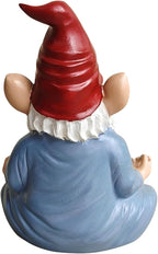 Meditating Yoga Gnome Statue - 7.5'' Handcrafted Garden & Indoor Decor, Meditation Zen Sculpture with Lotus Pose, Weatherproof Outdoor Ornament & Home Decoration, Unique Gift for Women/Men