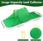 Leaf Collector with Extension Lawn Bags,Portable Pop Up Leaf Bag,Thickened Leafs Scoops,Reusable Yard Garden Bags for Leaves and Trash (1 Pack)