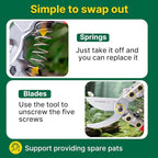 T TOVIA Easy-Cut Bypass Pruning Shears for Gardening– Durable Aluminum hand Pruners with Sharp SK5 Blades, Smart Lock, Ergonomic Grip, Essential Garden Scissors Clippers for 1” Branch Trimming