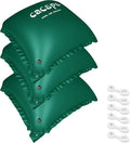 3 Pack Pool Pillow for Above Ground Pools, 4x4 Ft Air Pillow for Closing Winter Winterizing Kit, 0.5mm PVC Material, 2X 16.5Ft Rope (Green)